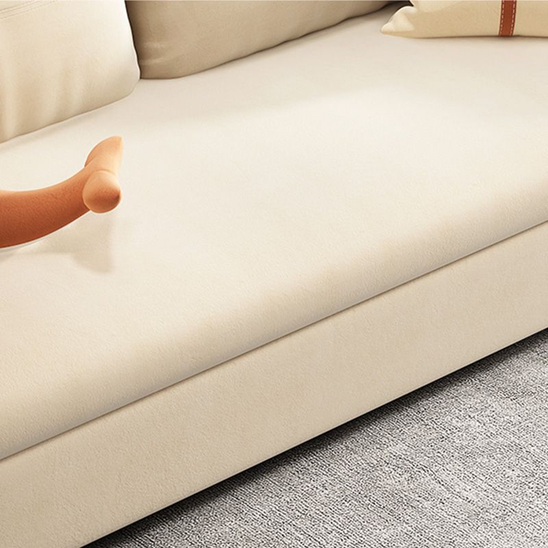 Glam Fabric Sleeper Sofa gestoffeerd Futon Sofa -bed in het wit