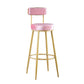Scandinavian Upholstered Bar Stools Luxury Counter Stools with Metal Legs Clearhalo 'Bar Furniture' 'Bar Stools' 'bar_stools' 'furn' 'furn_bar_stools' 'Furniture' 'furniture_bar_stools' 'Kitchen & Dining Furniture' 1200x1200_bfd22d9c-6452-46a5-86c1-b64b839c5708
