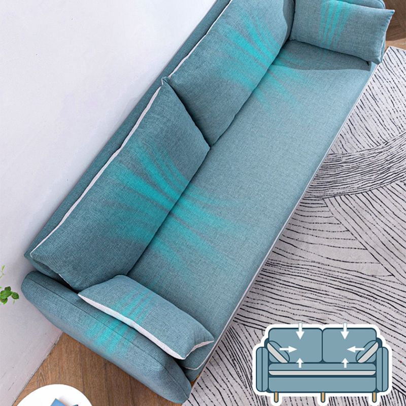 Modern Wood Legs Fabric Sofa Standard Square Arm Loose Back Sofa Clearhalo 'furn' 'furn_sofas' 'Furniture' 'furniture_sofas' 'kitchen' 'kitchen_sofas' 'Living Room Furniture' 'Sofa' 'sofas' 1200x1200_bfd4c133-149c-4d59-b311-ab7cb67655cf