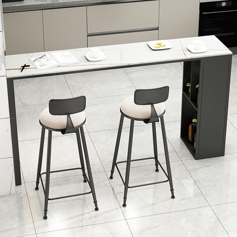 Rechteckiger Stehtisch im Glam-Stil, 1/2/3-teilig, Stein-Stehtisch-Set für Zuhause