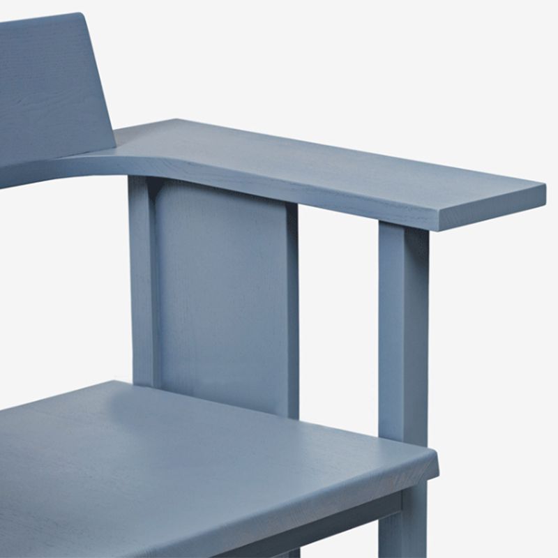 Modern Arm Chair Solid Wood Open Back Guest Chair for Dining Room