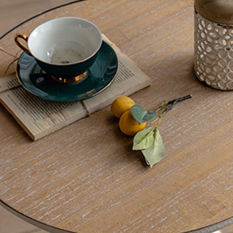 French Country Round End Table 18.9" Tall Pedestal Distressed Side Table Clearhalo 'Coffee & Accent Tables' 'End & Side Tables' 'end_side_tables' 'furn' 'furn_end_side_tables' 'Furniture' 'Living Room Furniture' 1200x1200_bfd62480-d742-433e-9c5c-423d1fb3550b