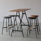 Modern Rectangle Bar Counter Table Wooden Dining Table with Metal Legs Clearhalo 'Bar Furniture' 'Bar Tables' 'bar_tables' 'furn' 'furn_bar_tables' 'Furniture' 'furniture_bar_tables' 'Kitchen & Dining Furniture' 1200x1200_bfd6f4e2-5999-428b-8610-6384c635c4af