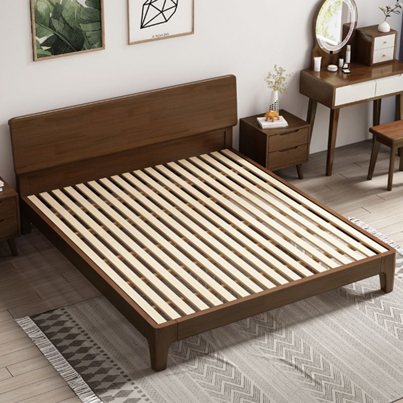 Traditional Wooden Standard Bed with Rectangular Headboard Bed Clearhalo 'Bedroom Furniture' 'Beds' 'furn' 'furn_beds' 'Furniture' 1200x1200_bfd75e42-d5e4-4b74-8824-3216cd57dd3c