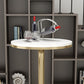 Glam 1/3/5 stuks staaftafel set rond stenen aanrecht met hoge ontlasting voor café