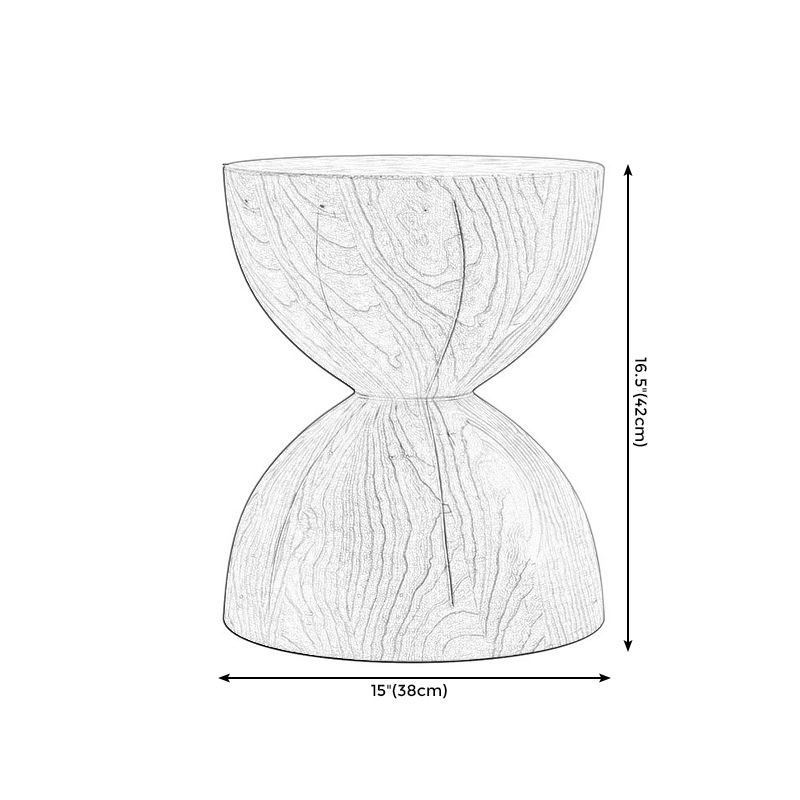 スクエアブロックベースデザインカクテルテーブルソリッドウッドラウンドコーヒーテーブル