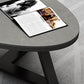 Oval Coffee Table Cocktail Table Slate Coffee Table for Living Room