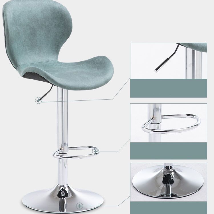 Mobiliario de cuero de metal de metal escandinavo de cuero de cuero hacia atrás