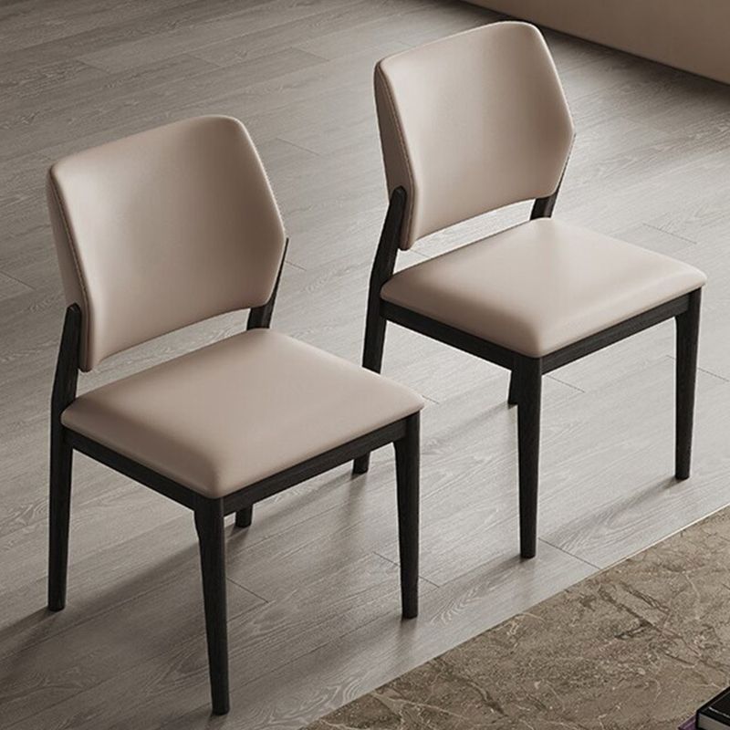 ホームキッチンダイニングサイドチェアソリッドウッドレッグオープンバックチェア