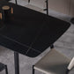 Modern Black 1/4/5/7 Pieces Dining Set Rectangle Legs Stone Indoor Dinette Set Clearhalo 'Dining Room Sets' 'Dining Tables & Seating' 'dining_room_set' 'furn' 'furn_dining_room_set' 'Furniture' 'Kitchen & Dining Furniture' 1200x1200_bfdce208-932a-43d7-9f48-fb4b8b0cbbf8