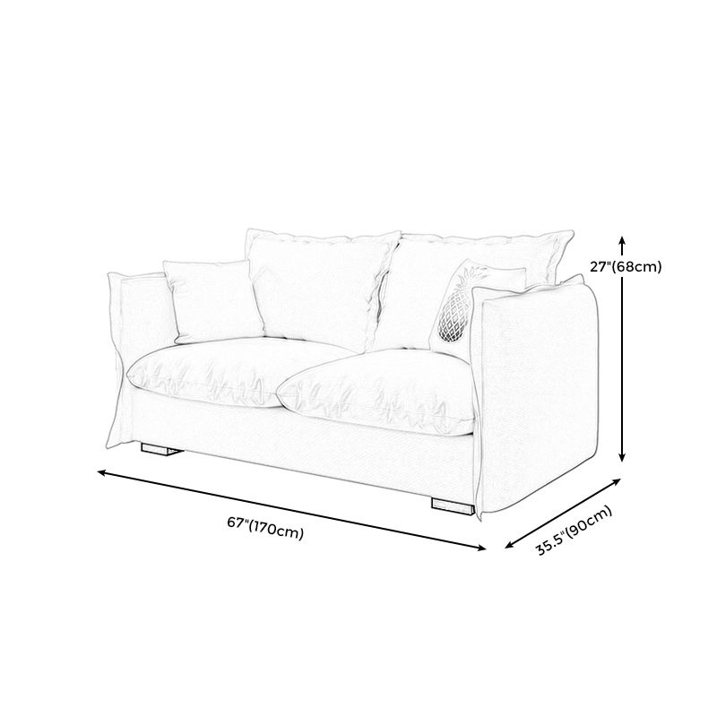 Nordic Square Arm Standard Sofa Beige Pillow Back Couch for Living Room Clearhalo 'Furniture' 'furniture_sofas' 'Living Room Furniture' 'Sofa' 'sofas' 1200x1200_bfdecbbf-156c-4a47-af58-d51a501b837a