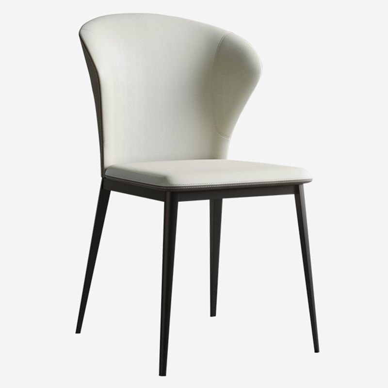 Sedie da pranzo industriali senza braccia black gambe sedia laterale di Wingback