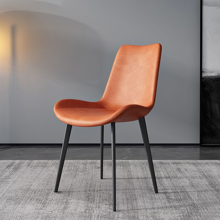 Contemporary Metal Dining Armless Chair Leather Dining Chairs for Restaurant Use Clearhalo ' kitchen&dining_furn' 'Dining Chairs' 'Dining Tables & Seating' 'dining_chair' 'furn' 'furn_dining_chair' 'Furniture' 'furniture_dining_chair' 'Kitchen & Dining Furniture' 'kitchen' 1200x1200_bfe5cfe8-40a9-4a8e-ab37-701d6fa73cf9