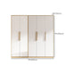 Contemporary Freestanding Wardrobe Engineered Wood White Wardrobe