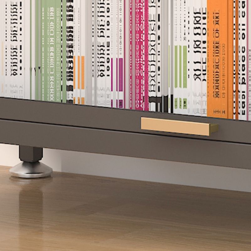 Industrial Style Metal Bookshelf Closed Back Shelf Bookcase with Doors Clearhalo 'Bookcases' 'furn' 'furn_bookcases' 'Furniture' 'furniture_bookcases' 'Office Furniture' 1200x1200_bfea0d4f-1e3c-4dc3-a285-c9022fd7ff3c