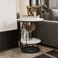 Contemporary Faux Marble Accent Table Nightstand 23.6" Tall Bed Nightstand with 2 Shelves Clearhalo 'Bedroom Furniture' 'furn' 'furn_night_stand' 'Furniture' 'night_stand' 'Nightstands' 1200x1200_bfea56c8-c7f8-4125-95fe-6d7c5e92e0b4