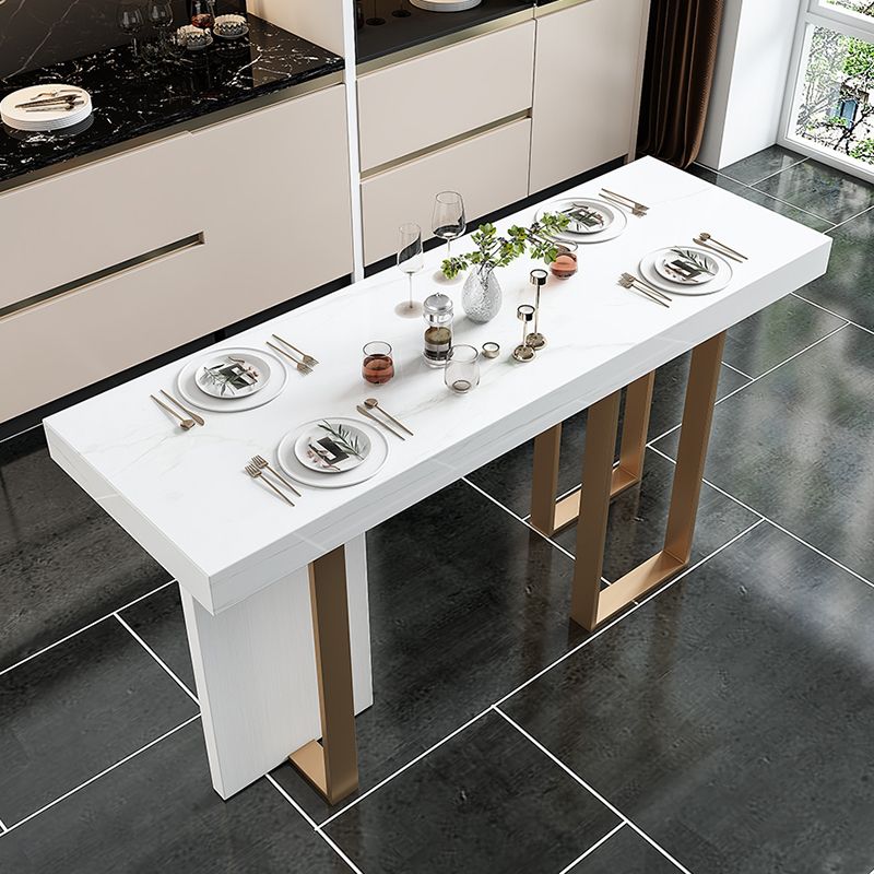 Glam 1/2/5 pezzi Sinterizzato tavolo da bar in pietra set rettangolare set per sala da pranzo