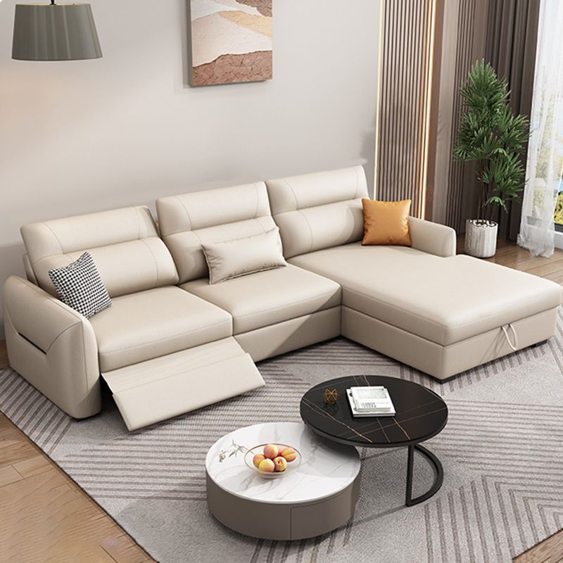 Benda quadrata di divano di divano futon scandinavo con cuscino di portata in pelle