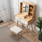 Scandinavian Dressing Table with Mirror and 2-Drawers Solid Wood Clearhalo 'Bedroom Furniture' 'furn' 'furn_makeup_vanities' 'Furniture' 'Makeup Vanities' 'makeup_vanities' 1200x1200_bff04972-9c7b-4d83-9596-f4e2e2cdd016