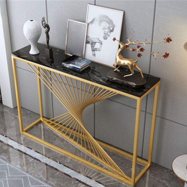 Marble Rectangle Console Table 1-shelf 31.5" Tall Accent Table