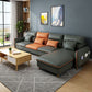 Modern Faux Leather Sectioanl with Pillow Back and Storage for Living Room