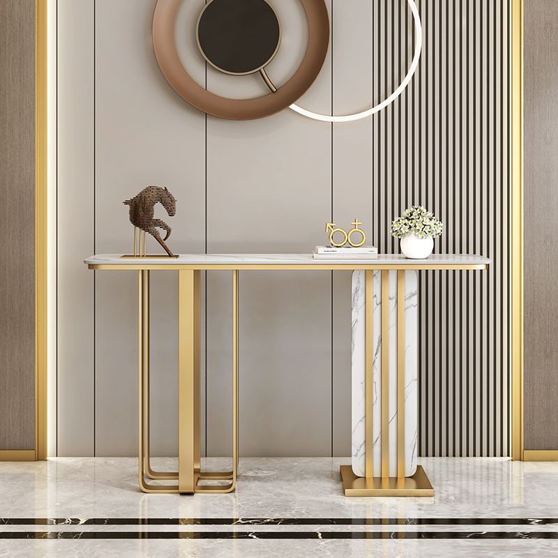 Console rettangolare in pietra glam Tabella 1 tavola finale, altezza 31,5 "