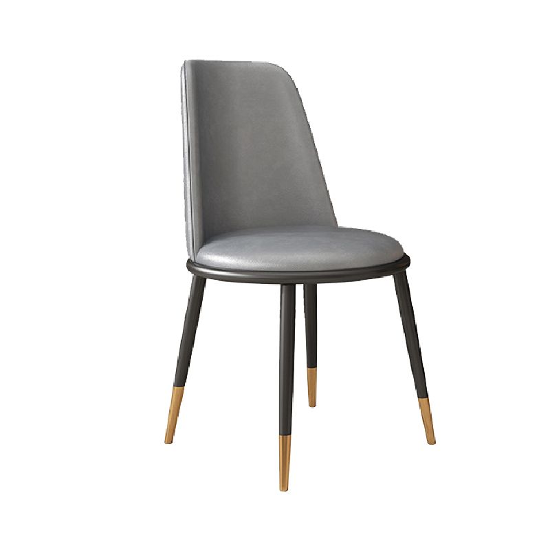 Nordic Dining Chair Armless Dining Chair with Metal Legs for Home Clearhalo 'Dining Chairs' 'Dining Tables & Seating' 'dining_chair' 'furn' 'furn_dining_chair' 'Furniture' 'Kitchen & Dining Furniture' 1200x1200_bff225c3-9bef-4567-9548-9e67a217d7af