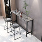 Marble Pub Table with Rectangle Table Top Double Pedestal Table - 41.3" H Clearhalo 'Bar Furniture' 'Bar Tables' 'bar_tables' 'furn' 'furn_bar_tables' 'Furniture' 'furniture_bar_tables' 'Kitchen & Dining Furniture' 1200x1200_bff2cd43-d798-4e0b-a9cf-e3c3d924e41b