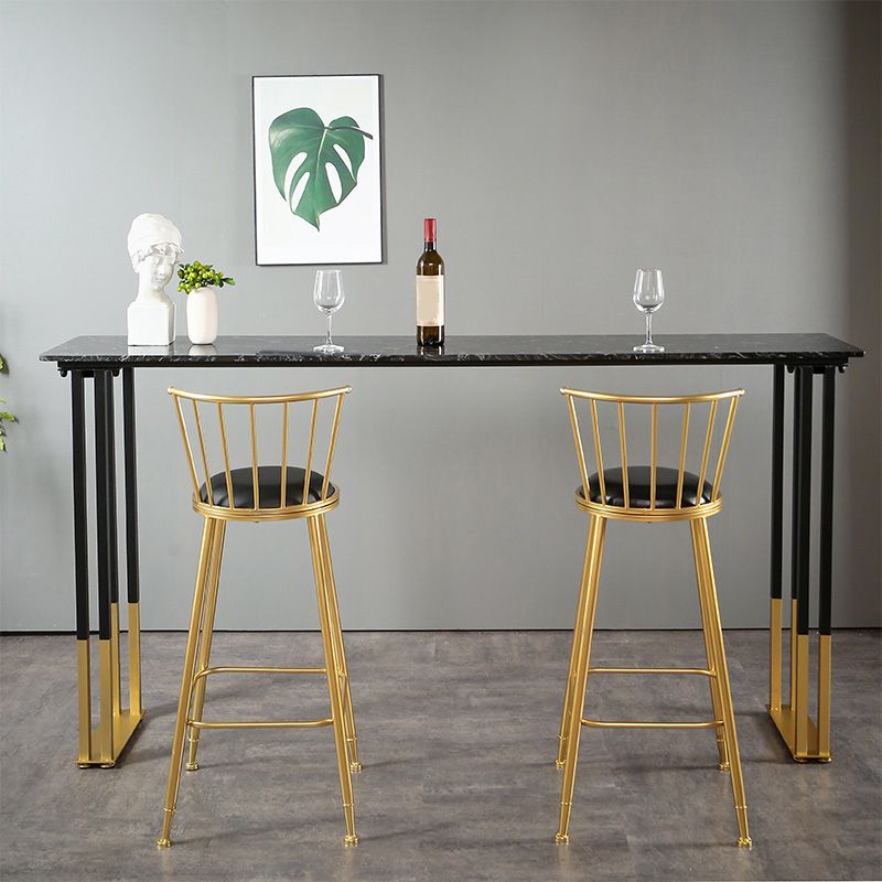 Glam Rectangle Bar Table Set 1/2/3/4 Pieces Faux Marble Pub Set for Dining Room Clearhalo 'Bar Furniture' 'furn' 'furn_home_bar_bar_sets' 'Furniture' 'Home Bars & Bar Sets' 'home_bar_bar_sets' 'Kitchen & Dining Furniture' 1200x1200_bff30a13-2e57-4aac-a99a-10d052dbfb6e