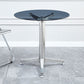 Glass Top Dining Table Modern Dining Table with Pedestal Base Clearhalo 'Dining Tables & Seating' 'Dining Tables' 'dining_table' 'Furniture' 'furniture_dining_table' 'Kitchen & Dining Furniture' 'kitchen' 'kitchen_dining_table' 1200x1200_bff5d6aa-8389-4346-820d-577da17b9e9c