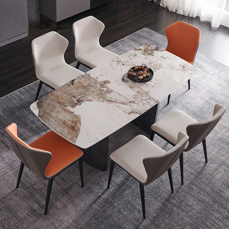 Contemporary Chair Faux Leather Dining Room Wingback Parsons Chair Clearhalo 'Dining Chairs' 'Dining Tables & Seating' 'dining_chair' 'furn' 'furn_dining_chair' 'Furniture' 'Kitchen & Dining Furniture' 1200x1200_bff61c5b-31d6-48b8-8226-b6981079dac2