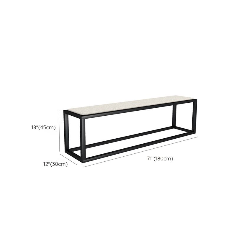 11.7-inch Width Modern Seating Bench Cushioned Metal Bedroom Bench Clearhalo 'Benches' 'Chairs & Seating' 'furn' 'furn_benches' 'Furniture' 'Living Room Furniture' 1200x1200_bff68108-6e12-4b0b-b863-1159b906d0fe