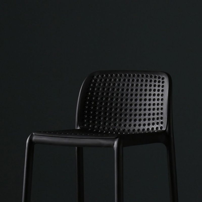 Scandinavian Plastic Barstool Plastic Counter Stool Rectangle Seat in Matte Finish Clearhalo 'Bar Furniture' 'Bar Stools' 'bar_stools' 'furn' 'furn_bar_stools' 'Furniture' 'Kitchen & Dining Furniture' 1200x1200_bffb8a37-9bb6-4298-9746-51dc07e22b4e