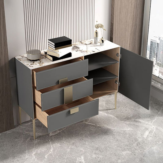 Classic Glam Storage Chest Stone Dresser with 3 Drawers , 15.6 Inch Width Clearhalo 'Bedroom Furniture' 'Dressers & Chests' 'dressers_chests' 'furn' 'furn_dressers_chests' 'Furniture' 1200x1200_bffbf7a4-287a-4a87-8838-7976af00722b