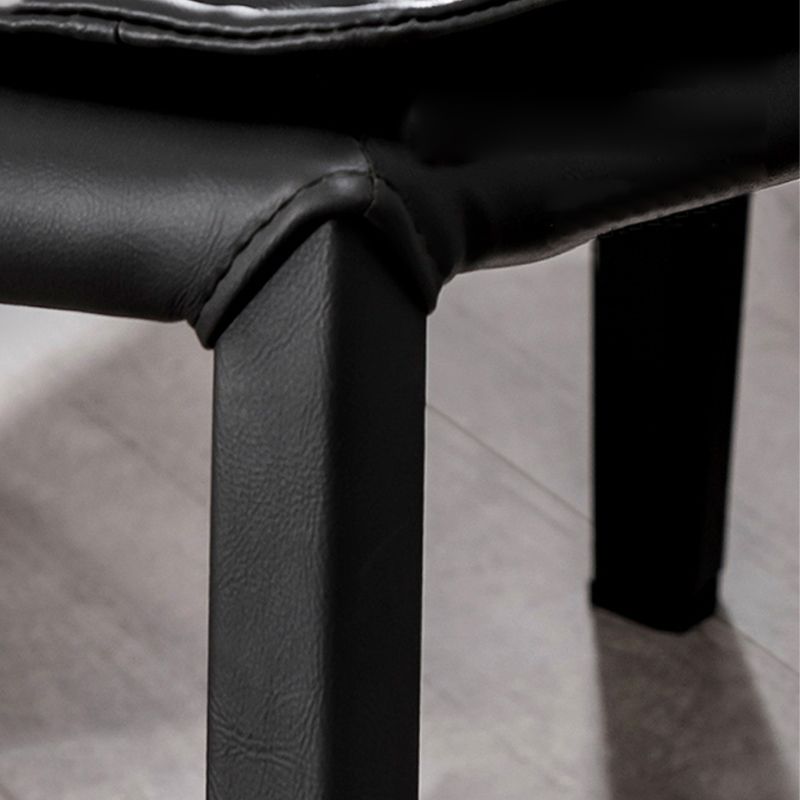 Upholstered Side Chair Faux Leather Modern Dining Side Chair