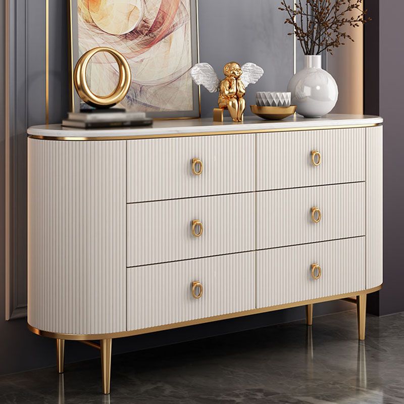 Sideboard in stile glam con cassetti di legno Sideboard per cucina