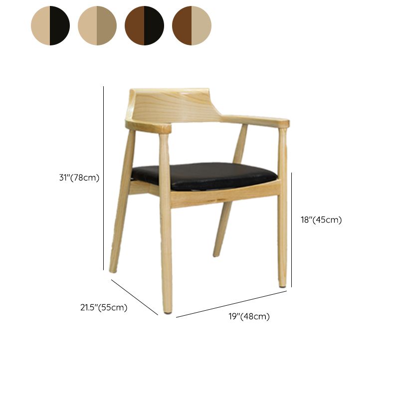 Sedia a braccio contemporanea in legno aperto sedia sala da pranzo per casa