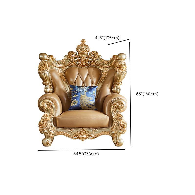 Genuine Leather Sofa Tufted Split-Back Rolled Arm Sofa for Living Room Clearhalo 'furn' 'furn_sofas' 'Furniture' 'Living Room Furniture' 'Sofa' 'sofas' 1200x1200_c0004ce0-8ca6-467e-8bb0-ba2a79755354