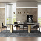 Metal Traditional Luxury Rectangle Table Black Sintered Stone Top Table for Dining Room Clearhalo ' dining_table' 'Dining Tables & Seating' 'Dining Tables' 'furn' 'furn_dining_table' 'Furniture' 'furniture_dining_table' 'Kitchen & Dining Furniture' 'kitchen&dining_furn' 'kitchen' 'kitchen_dining_table' 1200x1200_c00063fd-3850-451e-ab4b-337b910f4e5b