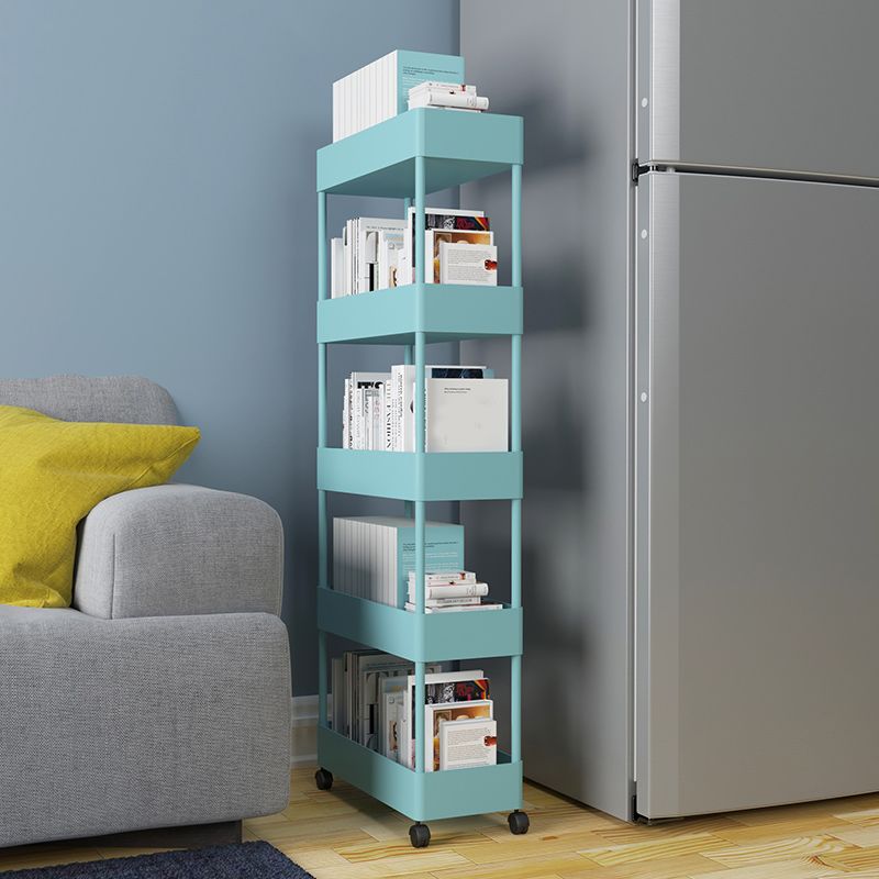 Contemporary Vertical Etagere Bookshelf with Metal Frame Plastic Bookshelf Clearhalo 'Bookcases' 'furn' 'furn_bookcases' 'Furniture' 'furniture_bookcases' 'kitchen' 'kitchen_bookcases' 'Living Room Furniture' 'Office Furniture' 1200x1200_c000d3cc-6cd8-44c2-9701-8434393b46df