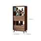 Bibliothèque d'intérieur de style moderne, bibliothèque standard en bois massif avec étagères