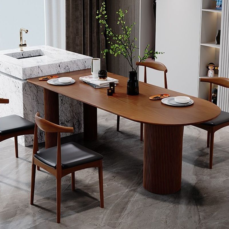 Modern Free Form Dining Table for Home Solid Wood Dinette Table Clearhalo 'Dining Tables & Seating' 'Dining Tables' 'dining_table' 'furn' 'furn_dining_table' 'Furniture' 'Kitchen & Dining Furniture' 1200x1200_c0020712-73b7-40eb-b5f5-052254835022