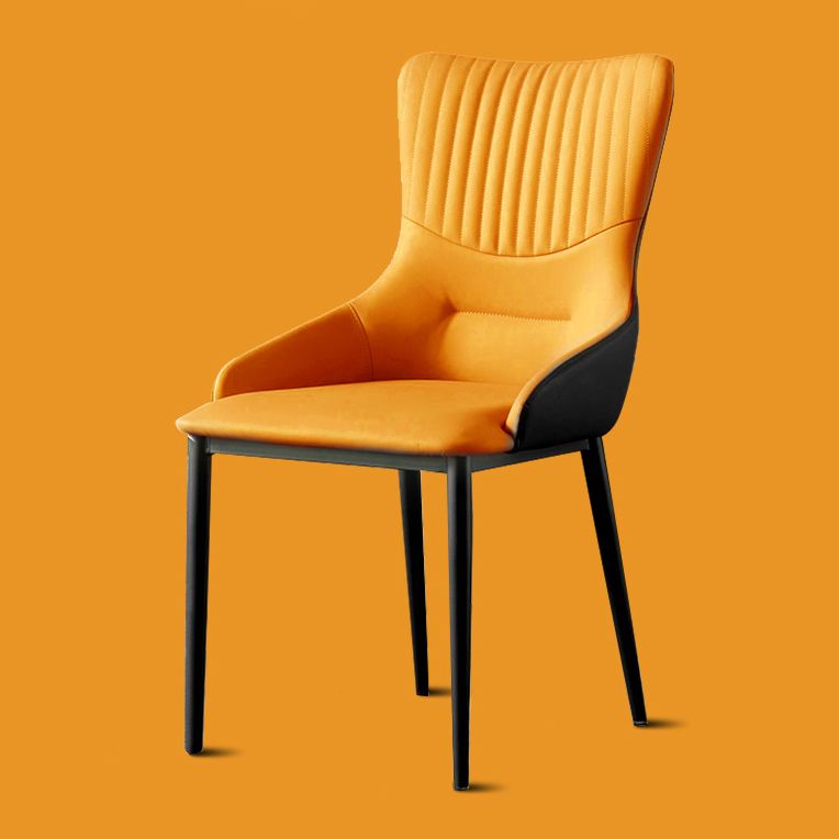 金属製の脚のキッチン用の現代の椅子アームレスサイドチェア