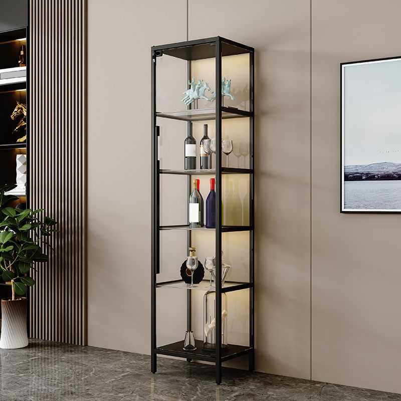 Glam Curio Curio Porte in vetro a buffet in metallo per camera da letto