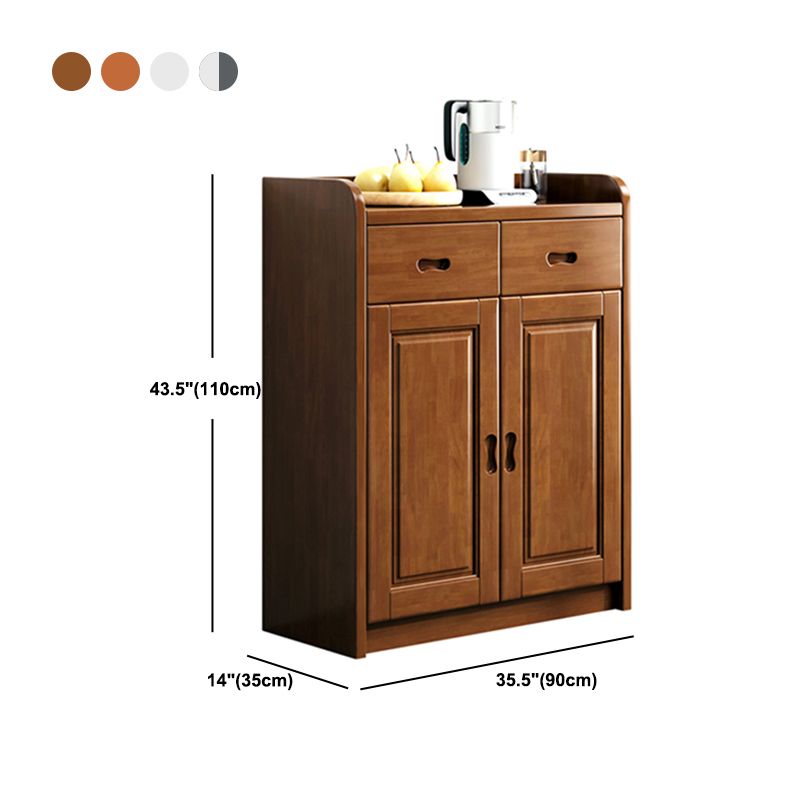 Modern Rectangle Accent Cabinet Wood Grooves Side Cabinet with Drawer Clearhalo 'Cabinets & Chests' 'cabinets_chests' 'furn' 'furn_cabinets_chests' 'Furniture' 'Living Room Furniture' 1200x1200_c005ed9b-124b-428b-99c9-a56ea9bbaa39