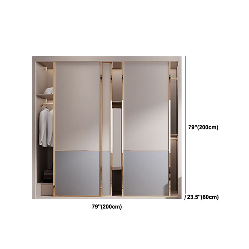 Glijdende houten garderobe kast eigentijdse garderobe armoire