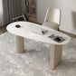 Metal Contemporary Oval Dining Table Sintered Stone Table for Dining Room Clearhalo ' dining_table' 'Dining Tables & Seating' 'Dining Tables' 'furn' 'furn_dining_table' 'Furniture' 'furniture_dining_table' 'Kitchen & Dining Furniture' 'kitchen&dining_furn' 'kitchen' 'kitchen_dining_table' 1200x1200_c0081bc2-ffb9-4188-a8e3-de97cf1d3643