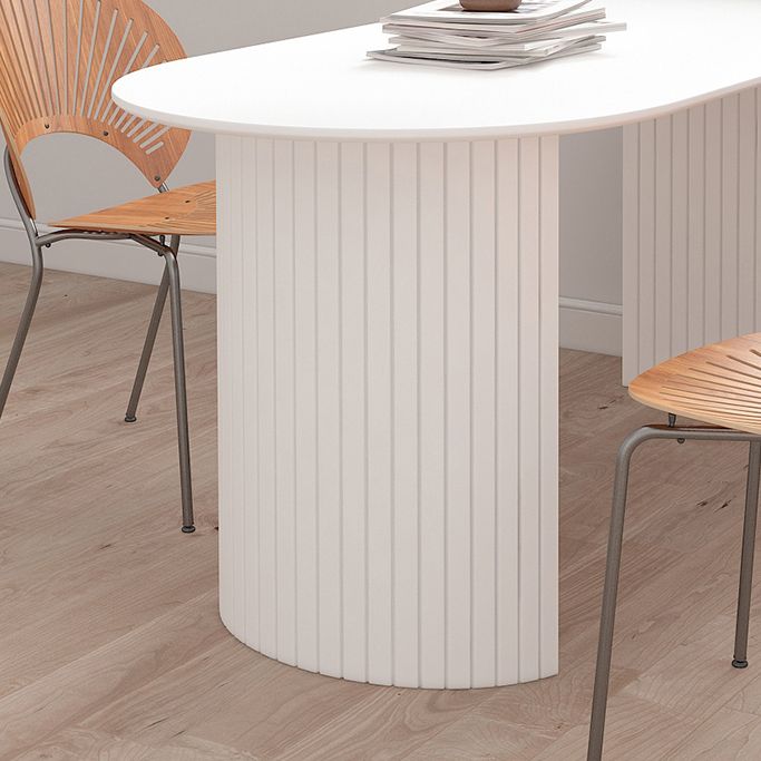 Modern Style White Dining Table Wood Dining Table with Double Pedestal Base Clearhalo ' dining_table' 'Dining Tables & Seating' 'Dining Tables' 'furn' 'furn_dining_table' 'Furniture' 'furniture_dining_table' 'Kitchen & Dining Furniture' 'kitchen&dining_furn' 'kitchen' 'kitchen_dining_table' 1200x1200_c008b62b-8029-4070-847c-30ae720c4018