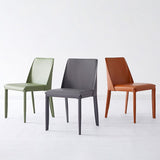 Faux Leather Armless Dining Chairs Contemporary Home Side Chair
