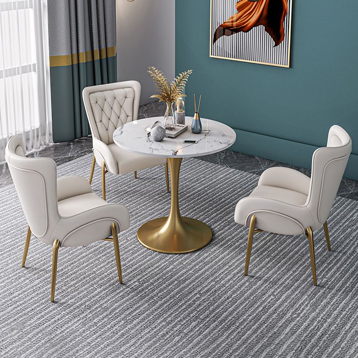 Round Shape Modern Dining Table White Sintered Stone Fixed Table with Tulip Base Clearhalo ' dining_table' 'Dining Tables & Seating' 'Dining Tables' 'furn' 'furn_dining_table' 'Furniture' 'furniture_dining_table' 'Kitchen & Dining Furniture' 'kitchen&dining_furn' 'kitchen' 'kitchen_dining_table' 1200x1200_c00a5c71-ee58-49d2-97f2-1f2a7fa2ac60
